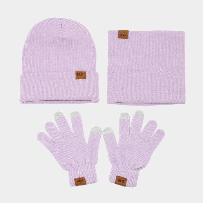 Wholesale Letter Mark Winter Warm Hat Set