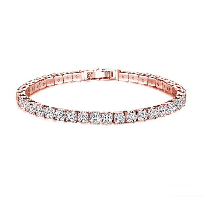 Wholesale New copper inlaid diamond bracelet with multiple rows full of diamonds and micro inlaid zircon bracelet