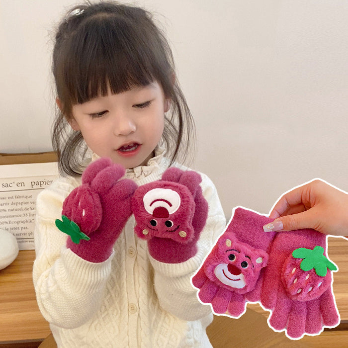 Wholesale Children' s Bear Winter Gloves