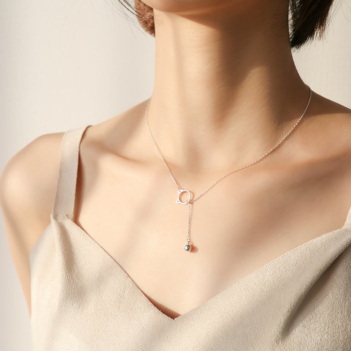 Wholesale Cute cat bell necklace, simple collarbone chain, girl's accessory bracelet, ankle chain