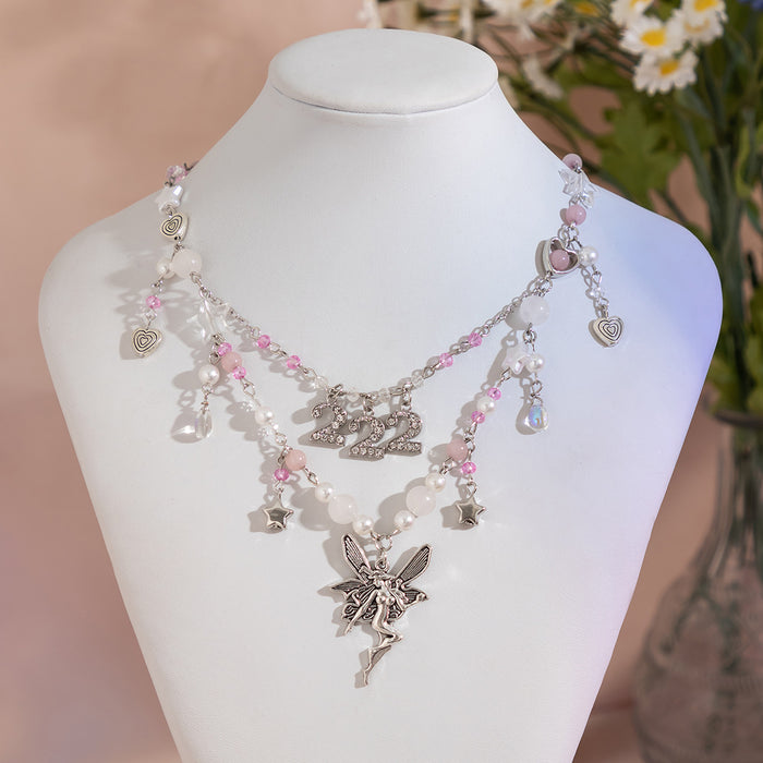 Wholesale Pearl Y2k Butterfly Alloy Necklace JDC-NE-DaoNi003