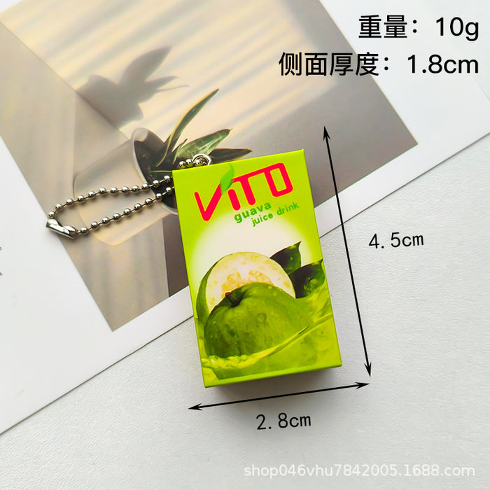 Wholesale Simulated boxed beverage bead chain pendant