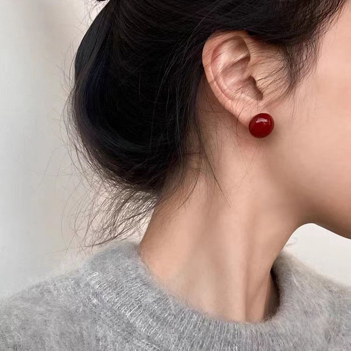 Wholesale  Elegant Pearl Magnetic Ear Clip Women's  Red Ear-less Holes Magnet Earrings Punch-free Ear Jewelry