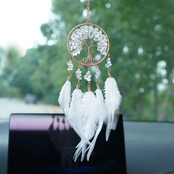 Wholesale Glass Crystal Life Tree Car Hanging Decoration Chic Fashion Accessory MOQ≥2