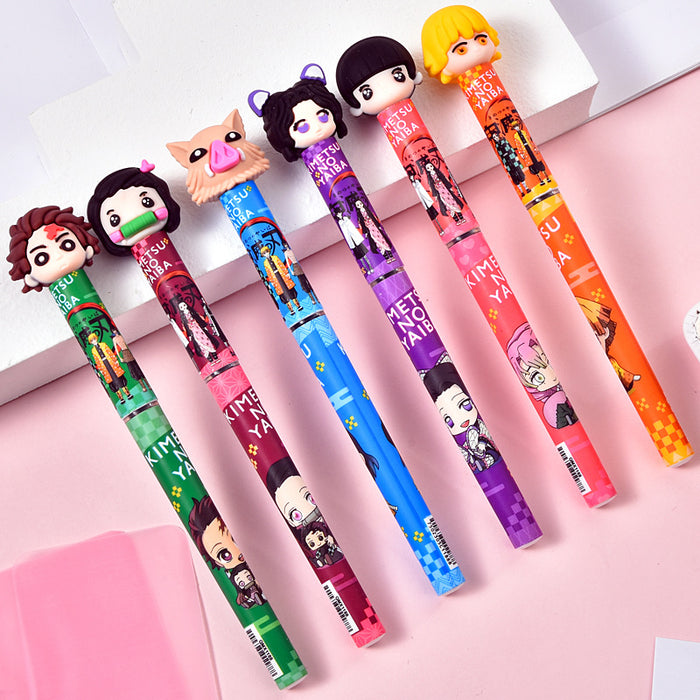 Wholesale Cartoon Student Gel Pen,  Cute Replaceable Core Straight Liquid Quick-Drying Ball Pen