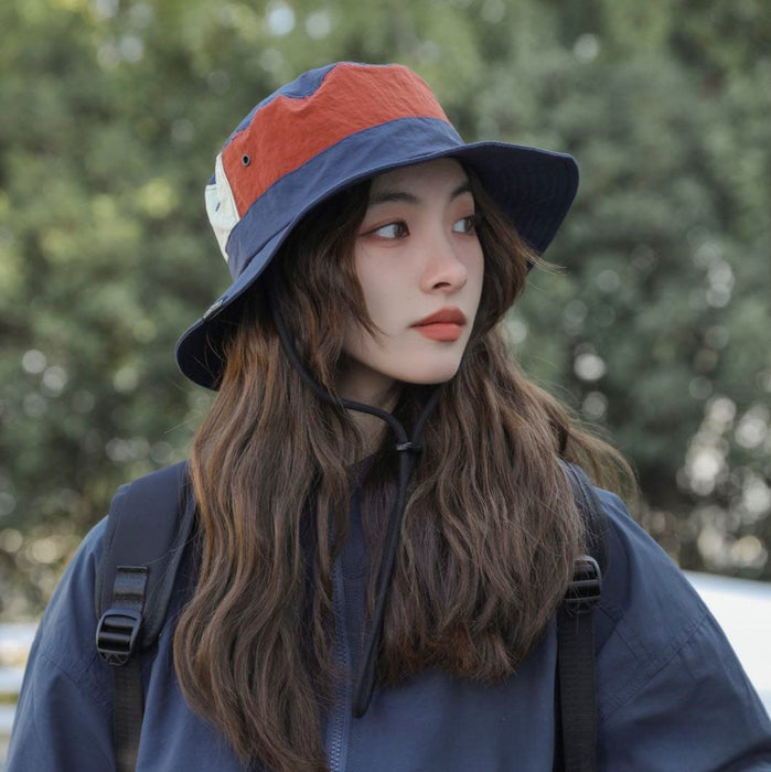 Wholesale Colorful border fisherman hat versatile casual camping, hiking, cycling, sun protection, sun shading hat