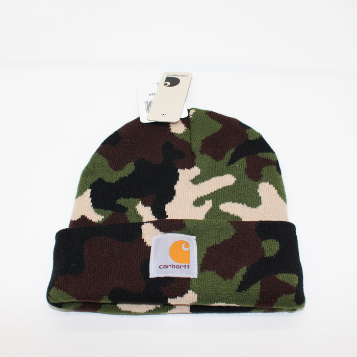 Wholesale Autumn and Winter Camouflage Knitted Folded Wool Ear Hat JDC-FH-QingCL015