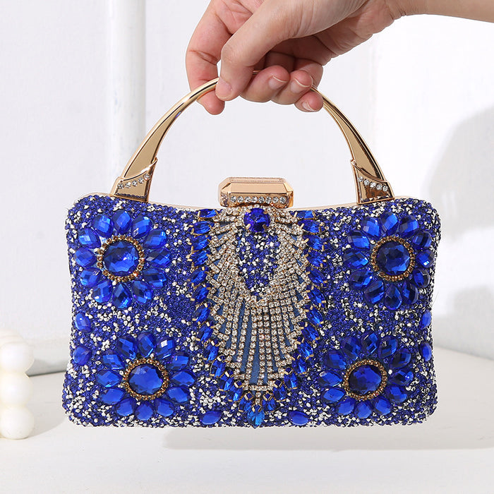 Wholesale Metal Hand-held Dinner Bag for Women with Diamond Inlay JDC-HB-MM002