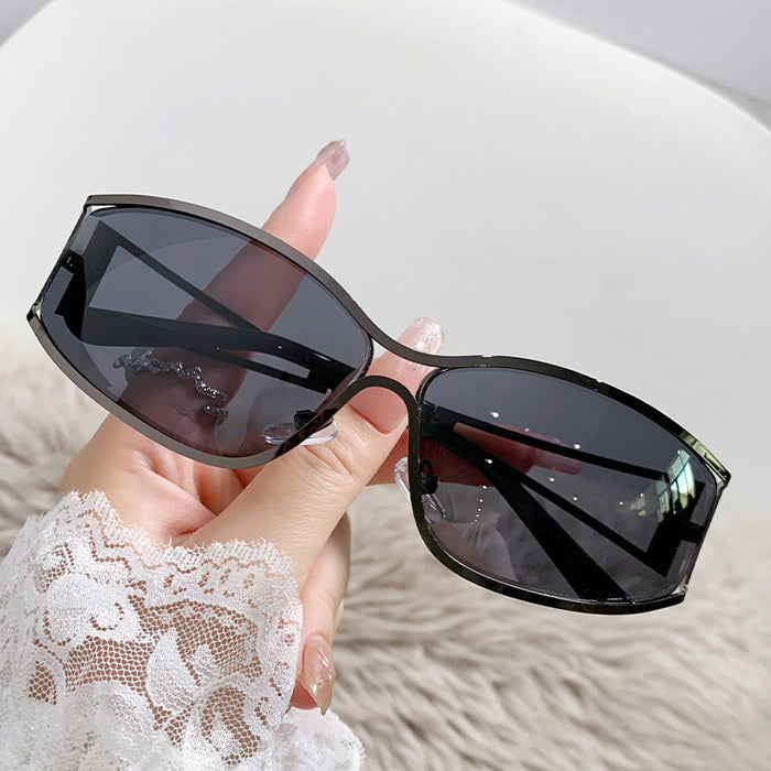 Wholesale Sunglasses technology retro narrow frame sunglasses hollow metal outdoor cycling mirror