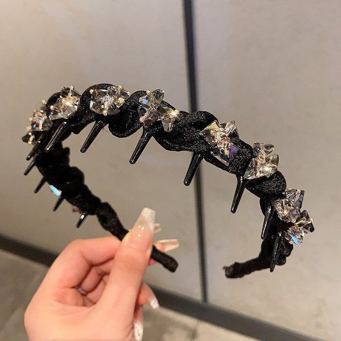 Wholesale Hair Hoop Anti-Slip Hair Stamp Head Hoop Teeth Comb Crushed Hair Hoop