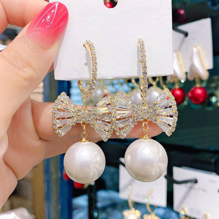 Wholesale Butterfly design earrings, fashionable pearl earrings