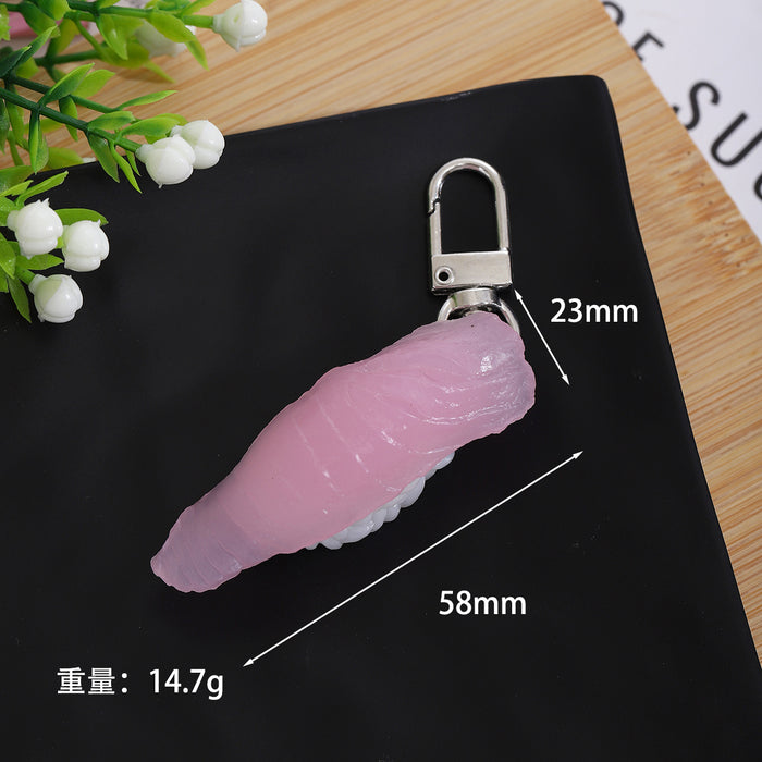 Wholesale PVC Sushi Keychain Food Toy Accessory for Bag Charm or DIY Craft Gift MOQ≥2