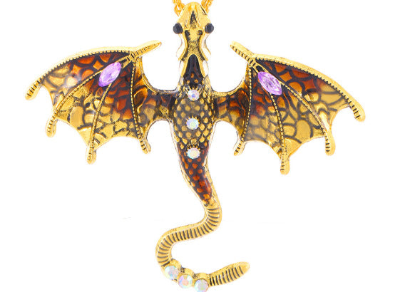 Wholesale Retro Dragon Dripping Oil Enamel Brooch Accessory Gift