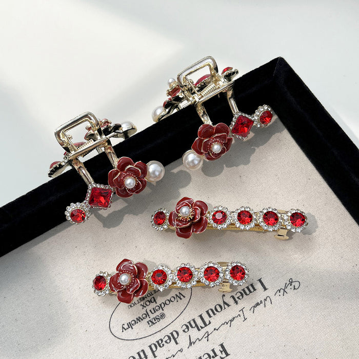 Wholesale Diamond Bow Bangs Small Grabber Clip Hairpin Headdress