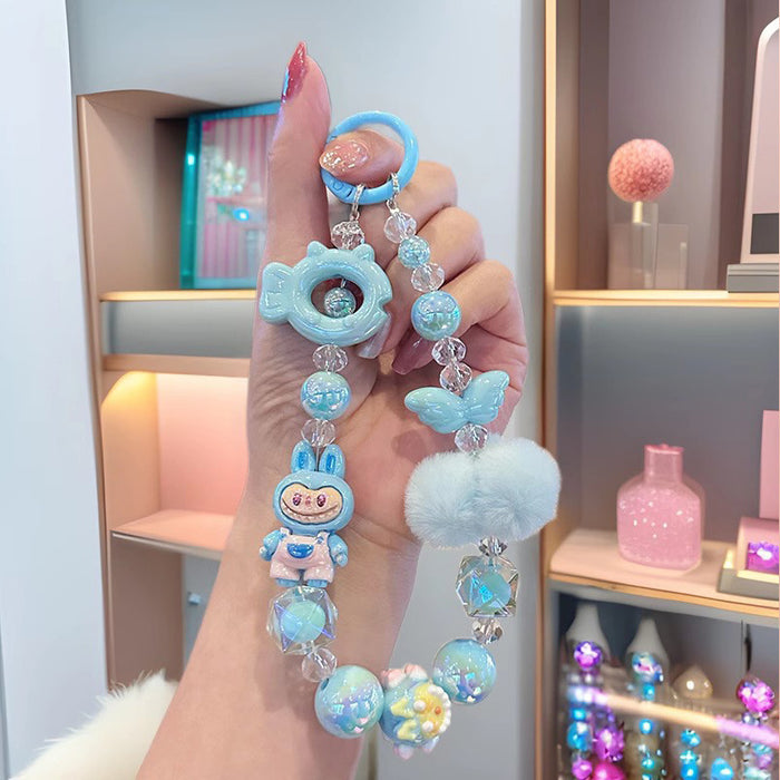 Wholesale Fur Ball Doll Mobile Phone Chain Girl Cartoon  Bag Gift Pendant