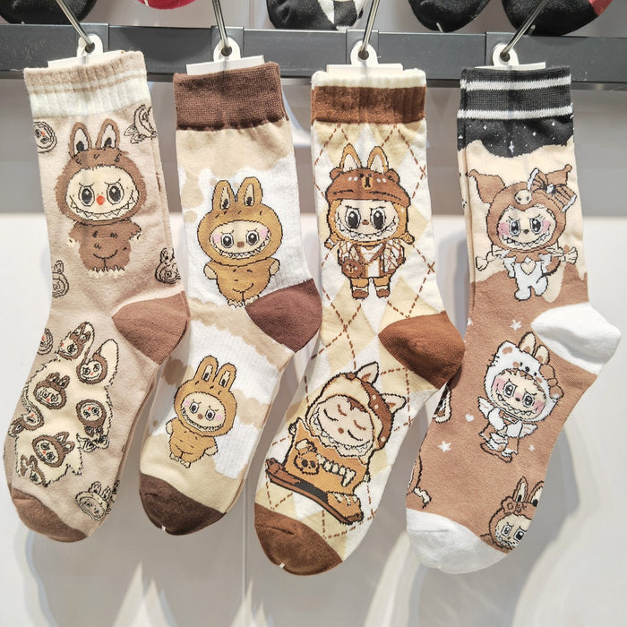 Wholesale Cute mid tube women's socks anime cartoon socks new long socks for children
