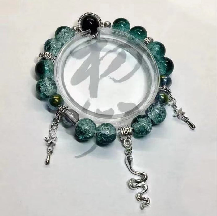 Wholesale Spirit snake butterfly tail bracelet butterfly hand niche high-end glass design bracelet chain