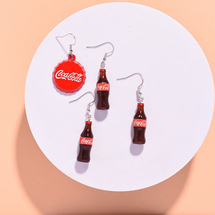 Wholesale Fun Resin Drink Earrings JDC-ES-Xunt002