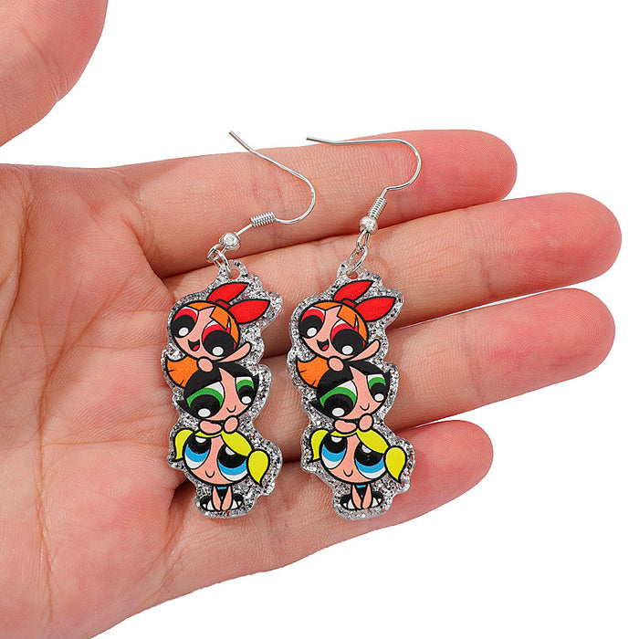 Wholesale Cute acrylic cartoon earrings