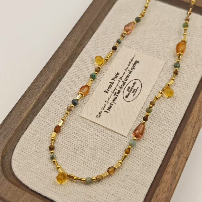 Wholesale Handmade pearl bead design, natural stone necklace for all seasons