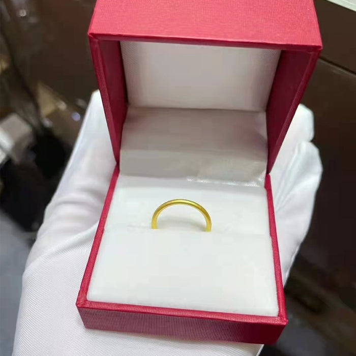 Wholesale Plain ring with smooth finish, frosted diamond, matte solid closed ring