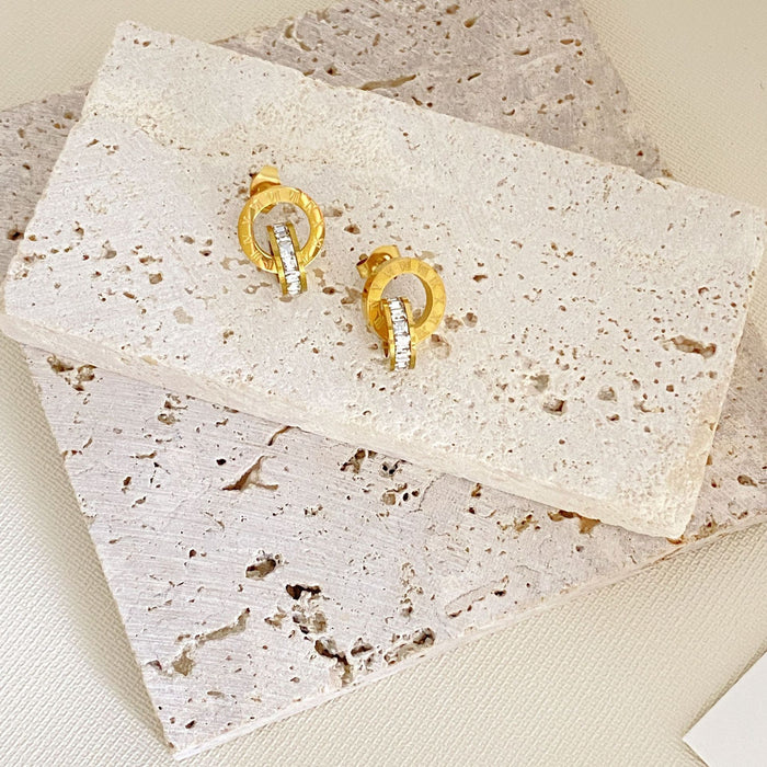 Wholesale titanium steel Roman numeral necklace set