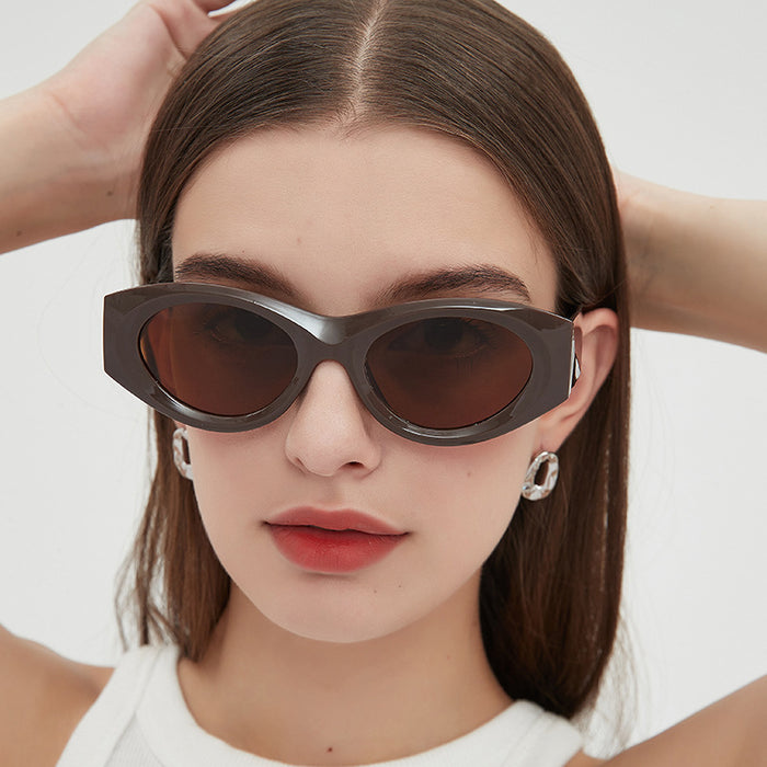 Wholesale Retro triangle cat eye sunglasses, sunglasses, internet famous fashion sunglasses