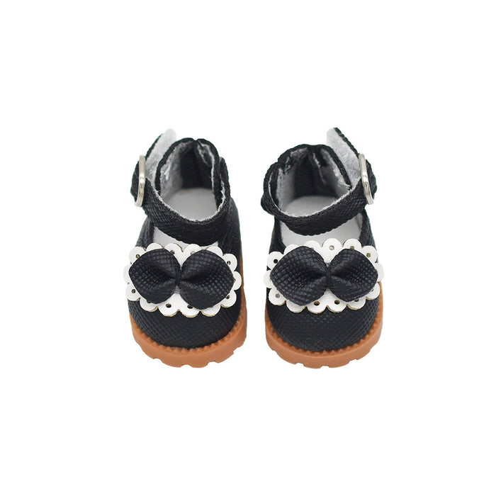 Wholesale Baby Shoes 10cm Cotton Doll Leather Shoes Bell Pendant 17cm  Cloth Shoes Dressing Accessories