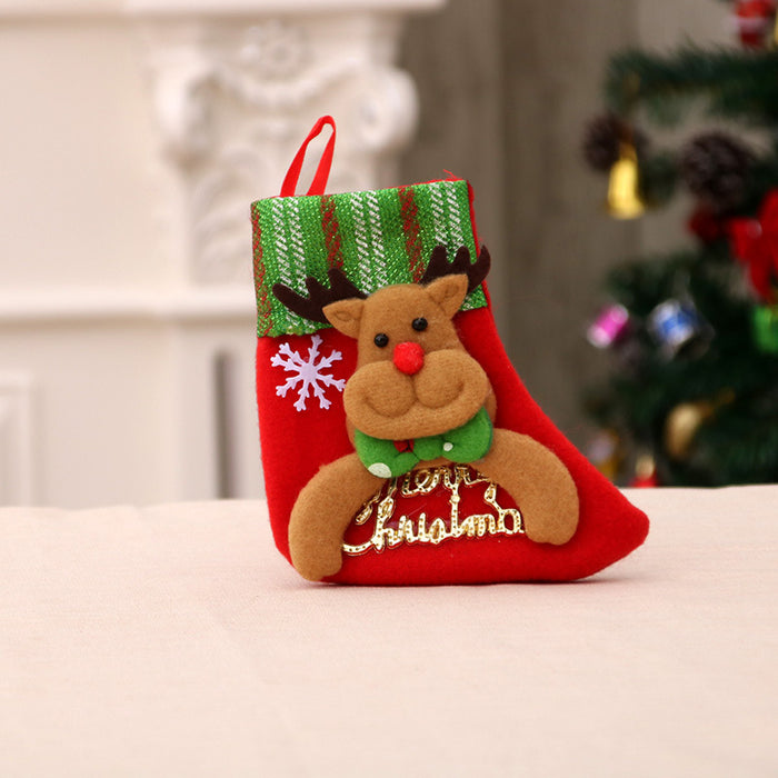 Wholesale Christmas Stockings Christmas Gift Bag Christmas Small Stockings Pendant Christmas Tree Hanging Ornament Bag