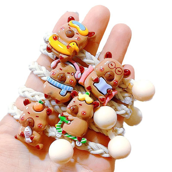 Wholesale Cute and playful Kapibala hair ties,  braided hairbands