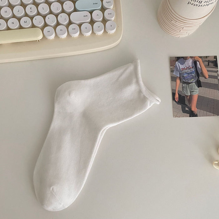 Wholesale Socks, mid tube socks, pure cotton, simple sports, rolled edge short tube socks