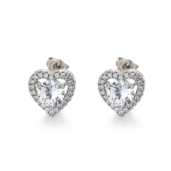 Wholesale Love earrings, light luxury temperament, heart-shaped earrings