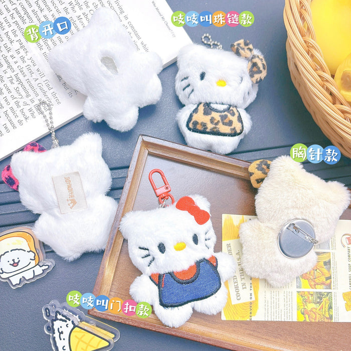 Wholesale Squeaking Cat Plush Pendant Cute Doll Keychain Pendant Doll Machine