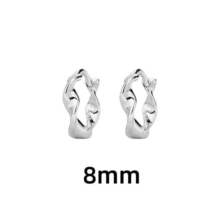 Wholesale New minimalist rotating wave earrings with ear loops