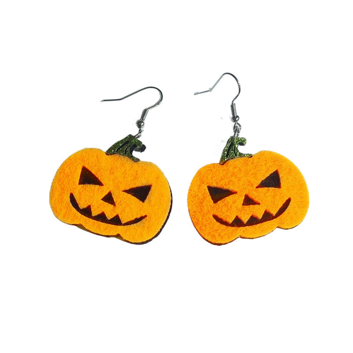 Wholesale Halloween Pumpkin Skull Fabric Earrings JDC-ES-JunJie010