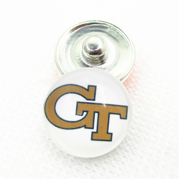 Wholesale  18mm snap button University League team logo