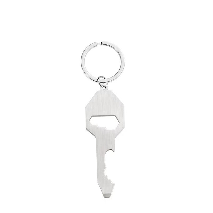 Wholesale Stainless steel keychain pendant multifunctional bottle opener keychain
