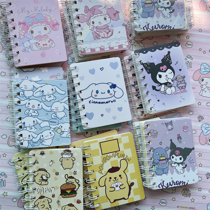 Wholesale 4 Sets of A7 Small Coil Cartoon Paper Notebook JDC-NK-YYC003