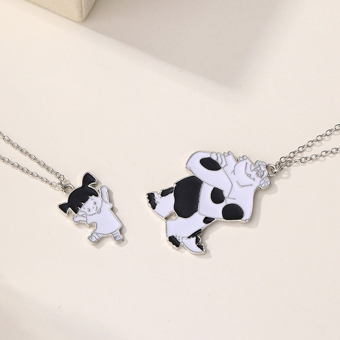Wholesale New accessories, fashionable anime pendant, simple and versatile alloy drip oil necklace
