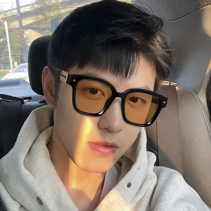 Wholesale Sunglasses Large Frame Square Brown Sunglasses Sunscreen Fashion Blade Sunglasses