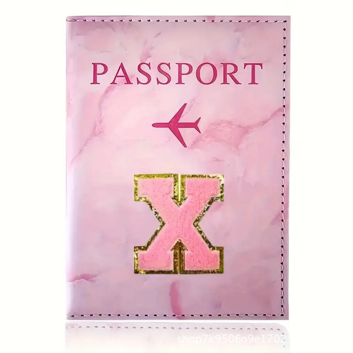 Wholesale Trendy Monogram Passport Cover Initial PU Leather Travel Wallet Unisex Boutique Card Holder