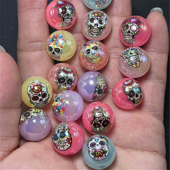 Wholesale 200pcs Halloween Series Acrylic Electroplated Beads JDC-BDS-Xiaox001