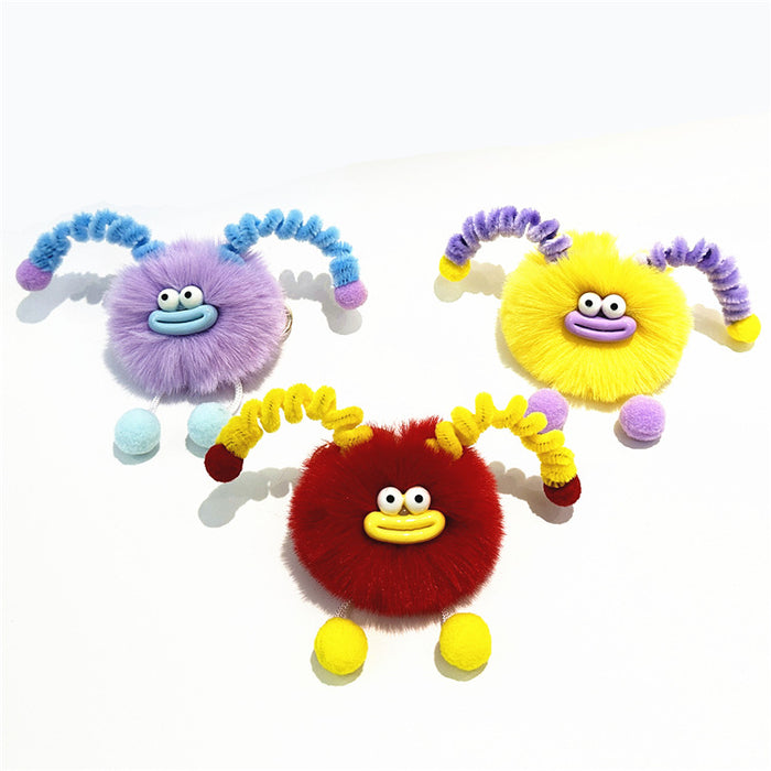 Wholesale Cartoon Key Chain Cute Sausage Mouth Internet Celebrity Schoolbag Pendant Plush Doll Key Chain Hanging Small Gift