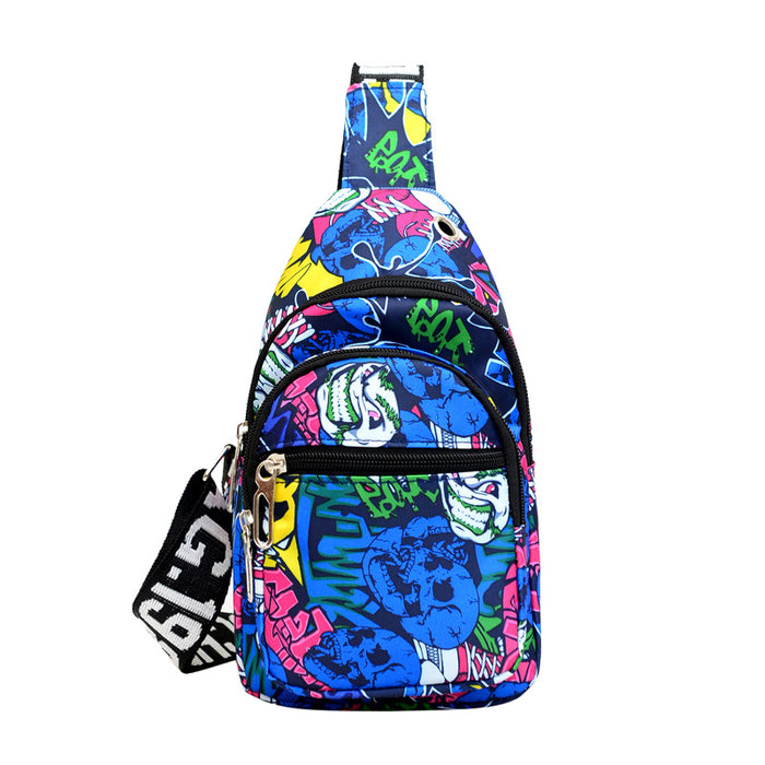 Wholesale New fashionable children's shoulder crossbody bag with casual and personalized printed chest small back bag