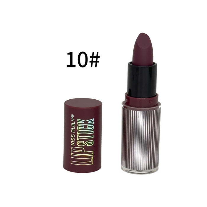 Wholesale 12 color lipstick, bare color, matte matte finish, lip gloss that does not fade, moisturizing lips