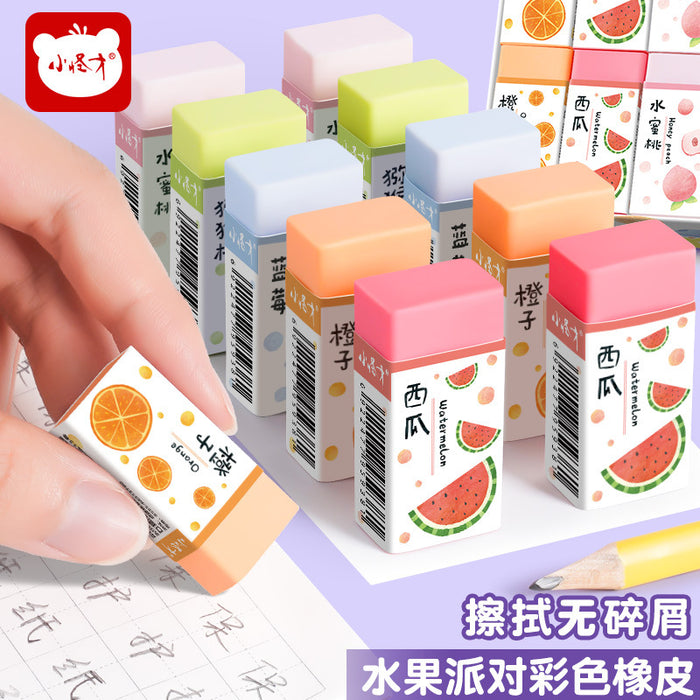 Wholesale 45pcs/box Jelly Sandwich Eraser Clean No Marks Cut Cute Fruit Cartoon Children' s Kindergarten Prize Gift