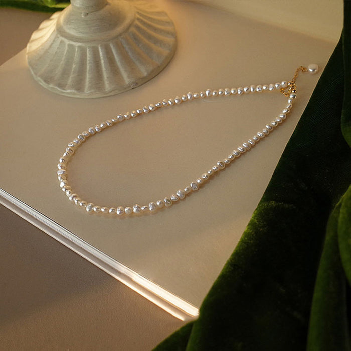 Wholesale Natural pearl shaped irregular necklace, light luxury necklace, collarbone chain