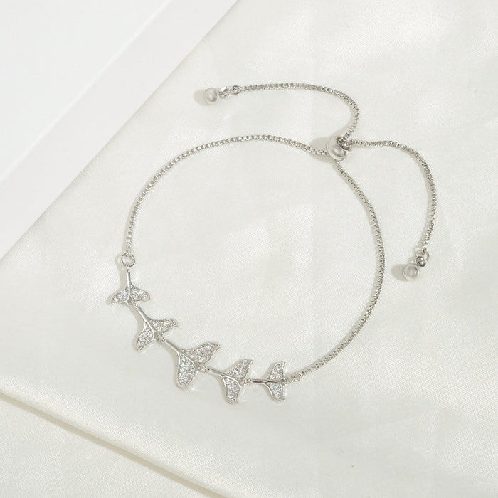 Wholesale Micro inlaid zircon full diamond adjustable pull-out bracelet with fashionable temperament and accessories