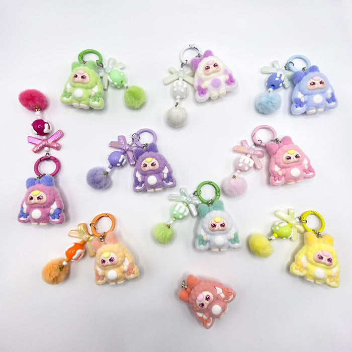 Wholesale Cute Cartoon 3D Flocked Doll Keychain