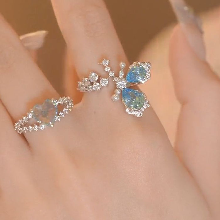 Wholesale Butterfly butterfly opening finger ring personality finger ring